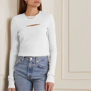 NWT AGOLDE Lyza Ribbed Cutout Top!
